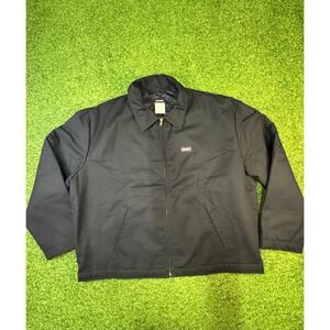 Vintage Dickies Padded Work Jacket Mens 2X Black Pockets Long Sleeve Full Zip